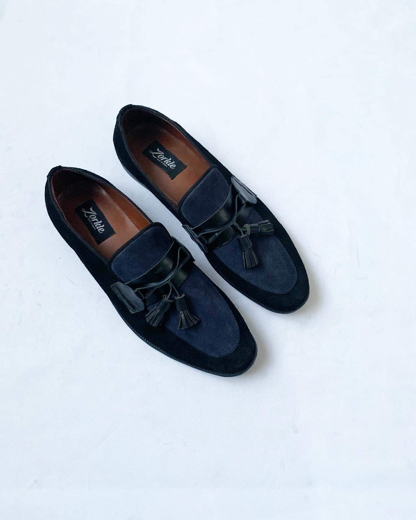 blue tassel loafers